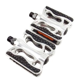 HOUSON Bicycle Pedals, Non-Slip MTB Pedals (109 x 76 x 28 mm) Made of Aluminum with Reflectors for BMX, MTB, and Road Bikes PL007