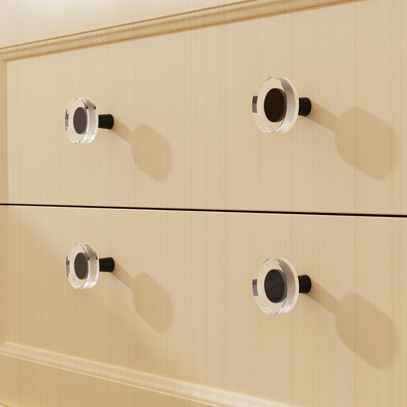 Black Matte Kitchen Cabinet Drawer Knobs 4 Crystal Brushed Cabinets