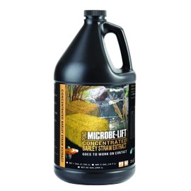 Microbe-Lift MLCBSEG4 Concentrated Barley Straw Extract Conditioner for Ponds and Outdoor Water Garden, Safe for Live Koi Fish, Plants, and Decorations, 1 Gallon