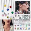 April Birthstone Necklace, Round Cut Cubic Zirconia Pendant Sterling Silver,