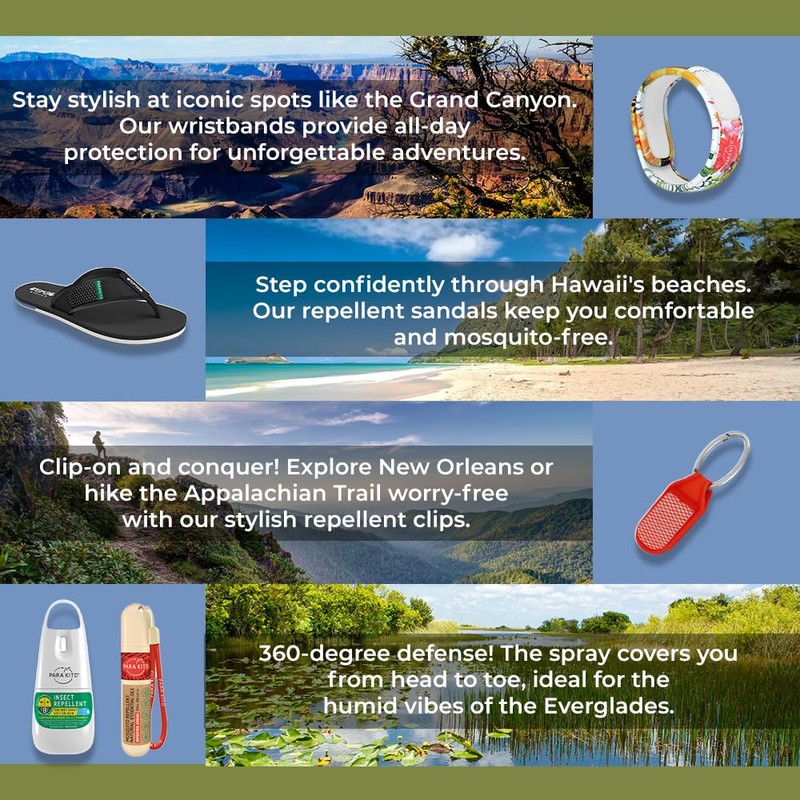 PARA'KITO Mosquito Insect & Bug Protection Wristband - Mosquito Stickers,