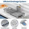 TOOLF Expandable Dish Rack, Dish Drying Rack for Kitchen Counter,