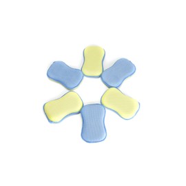 LTWHOME Zweiseitig Spülschwamm 2 in 1 Abwasch-Pad Scrubbers und Scheuerlappen (Packung mit 6)