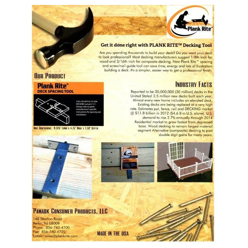 Plank Rite Deck Board Installation and Spacing Tool - You