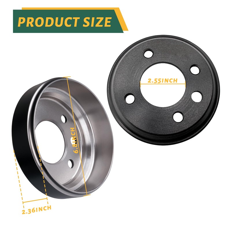 CLUBRALLY Golf Cart Brake Drum, Fits Club Car DS 1981-1994