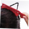 Beavorty 5pcs Red Folding Hair Comb Portable Anti-static Double-sided Hair