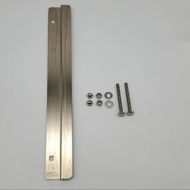 HPC OVD-12 Offset Door Guard Plate 3/4" Offset 13-7/8"L x 1-7/8"W Satin Chrome