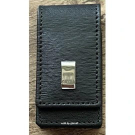 Dunhill Lighter Case / Pouch, Dark Brown Fine Grained Leather LA9130, New In Box