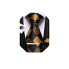 DiBanGu Necktie, Striped Necktie, Handkerchief, Cufflinks, Tie Pin Set, For