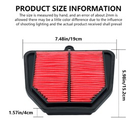 Yerbay Air Filter for Yamaha FZ8 N 10-15/ FZ8 S Fazer 8 10-16/ FZ1 N 06-15/ FZ1 S Fazer 06-13