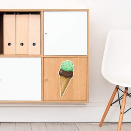 Large 210mm 'Double Scoop Ice Cream Cone' Permanent Sticker Decal for Cars/Windows/Bins/Walls etc (DW00138710)