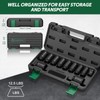 TIWINTUL 11-Piece Axle Nut Socket Set, Metric 1/2 Impact Socket