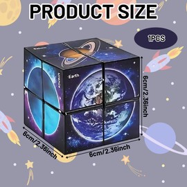 Infinity Cube, Fidget Toys for Kids, 6cm Space Cube, Gifts for 8 Year Old Boys, 10 Year Old Gifts for Boys, Ideal for Travel Entertainment, Educational Puzzle, Stress Relief