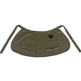 ☆ 百貨店 販売 ブランド エプロン 【 Atsuko Matano 】（ マタノ アツコ ） 黒猫 が かわいい サロン エプロン (前掛け)28101 (ベージュ)