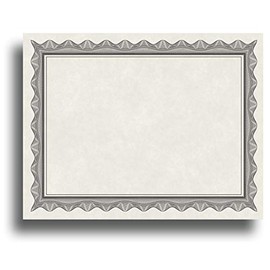 Blank Parchment Certificate Paper for Awards - Works with Inkjet/Laser Printers - Measures 8 1/2" x 11" - Black Border - 100 Sheet Pack