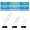1800 Paper Clips Assorted Sizes Large, Medium and Small, Durable