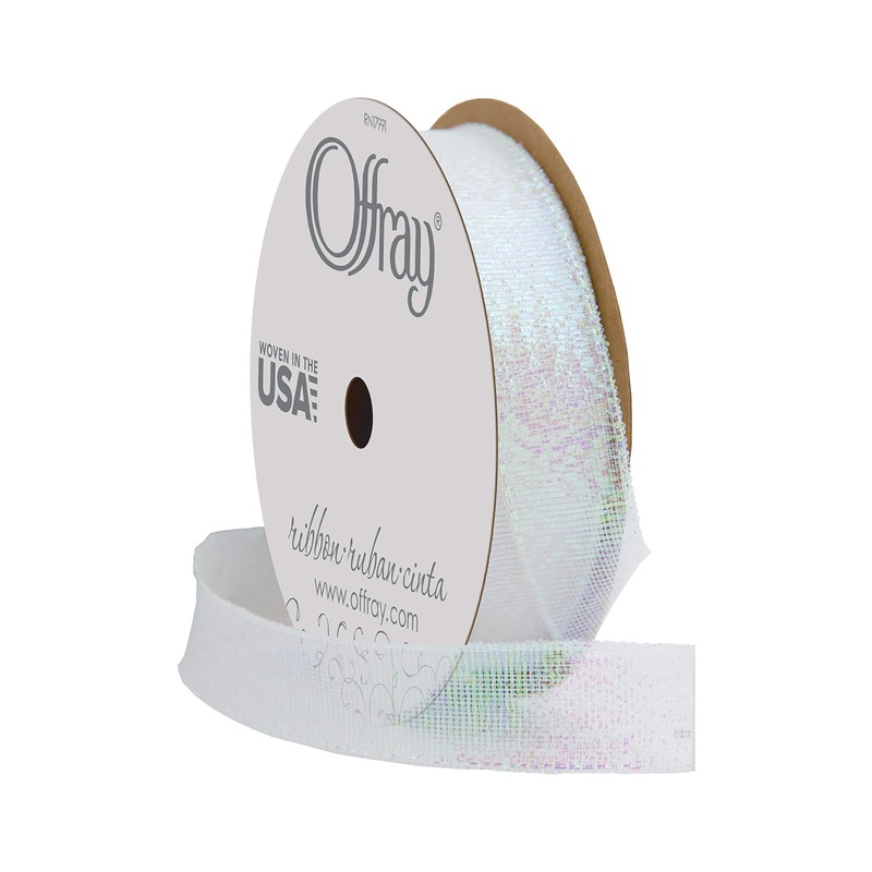 Offray 363447 Galena Craft Ribbon, 5/8" x 12', Opal