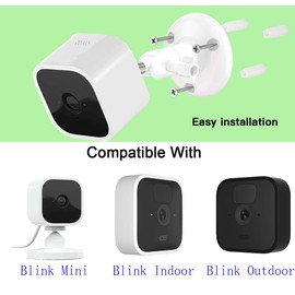 HOLACA Wall Mount for Blink Mini All-New Blink Indoor Cam - Adjustable Indoor/Outdoor Blink Home Security Camera Mounting Bracket (2 Pack)