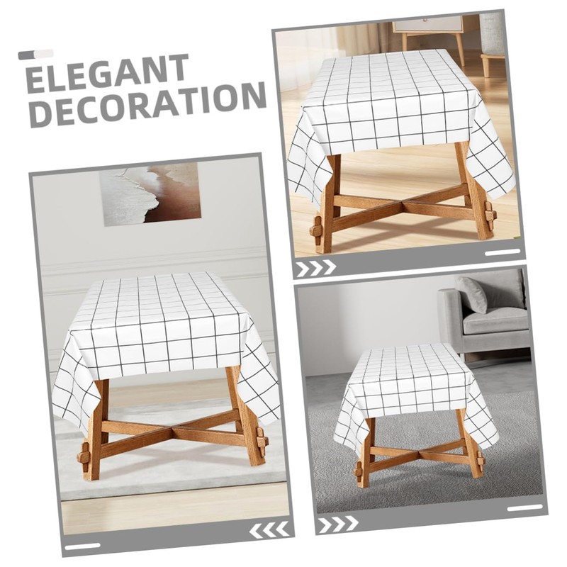 ULTECHNOVO Vinyl Table Cover Waterproof Oilproof Pvc Tablecloth for Camping