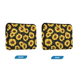 Sletend Sunflower Floral Laptop Sleeve 13 inch Cute Laptop Bag 14 inch Waterproof Computer Bag for Women Laptop Accessories Computer Cover Bag for Tablet Men, A06D24018