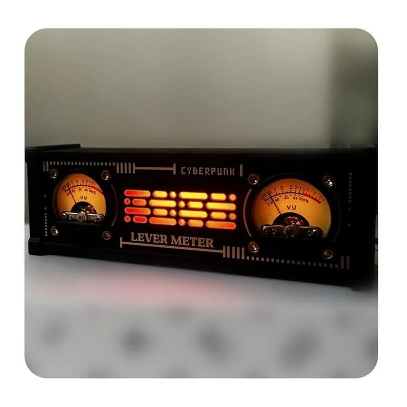 Sound Activated VU Meter RGB Backlight Desktop Audio Visualizer Plug&Play