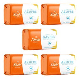 Jabón Azufre Shelo Nabel Rostro Graso Acné Pack 5x100g