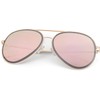 styleBREAKER Unisex Pilot Sunglasses with Polished Edge, Mirrored Polycarbonate Lenses