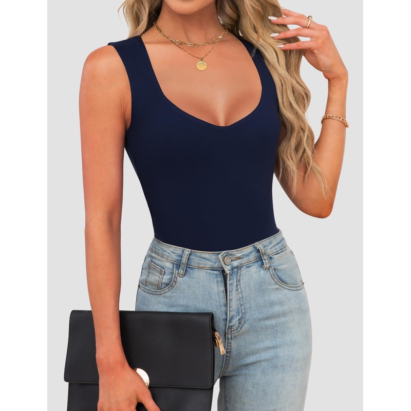 Agnes Urban - playera sin mangas sexy con cuello en