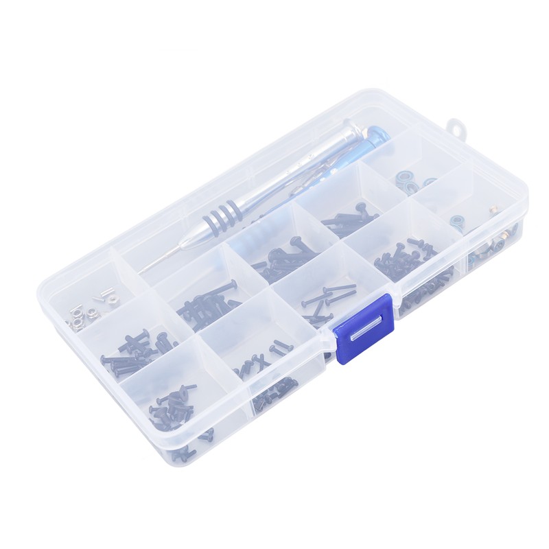 205 Pieces RC Repair Tools Round Flat Head Screws Bearings