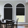 Changshade Arch Window Shades Blackout,Half Moon(Radius:36") Blackout Pleated Window Shades,