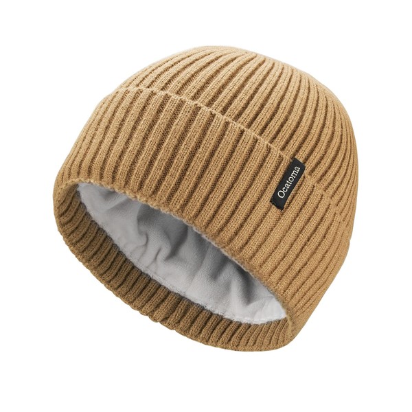 Ocatoma Beanie Hat for Men Women Warm Winter Knit Cuffed