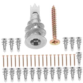 VILLFUL 20 Pack Drywall Anchors Hollow Wall Plugs Spiral Design Heavy Duty Zinc Alloy for Wall Screw Mounting