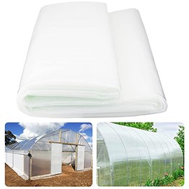 6 mil Greenhouse Plastic Film Sheeting Cover, 12' x 25' UV Resistant Polyethylene Film, 4 Year Green House Hoop Supply Farm Plastic Cover