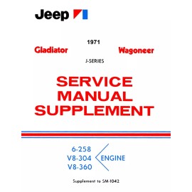 1971 Jeep Gladiator / Wagoneer Shop Manual Supplement