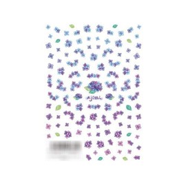 TSUMEKIRA NN-AJI-101 Nail Stickers, Hydrangea, Blue/Purple, 1 Sheet (x 1)