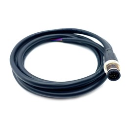 FOWIUNYE 16.4ft M12 12 Pin Male Connector Cable, A Code Straight Molding Wire Male Aviation Sensor Electrical PVC Cable Industrial Molded Wire AWG26（5Meter）