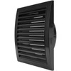 Repa Market 6 Inch Black Dryer Vent Hood/Duct Cover for