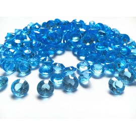 Briliant Shop 10mm Acrylic Color Faux Round Diamond Crystals Treasure Gems for Table Scatters, Vase Fillers, Event, Wedding, Arts & Crafts (1000 pcs Light Blue)