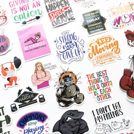 Funny Muscle Training Decals Gym Machine Training Stickers Bodybuilding Fitness Bodybuilder Stickers 50pcs