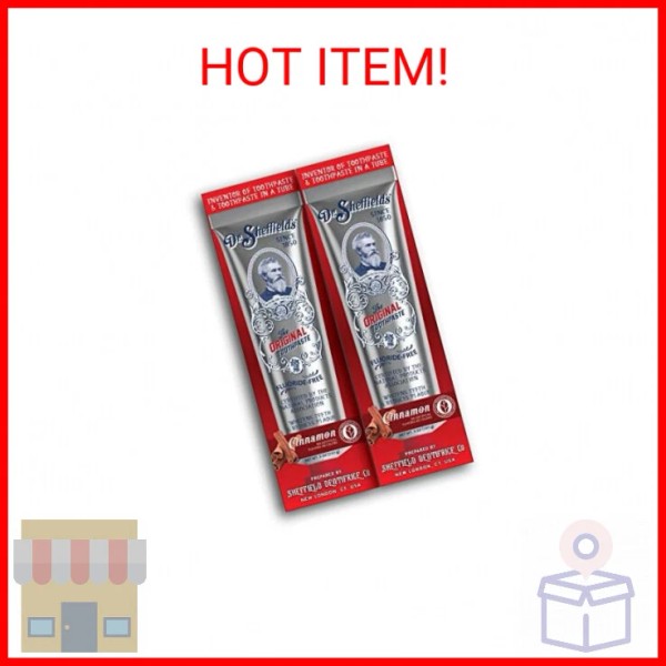 Dr. Sheffield’s Certified Natural Toothpaste (Cinnamon) - Great Tasting, Fluorid