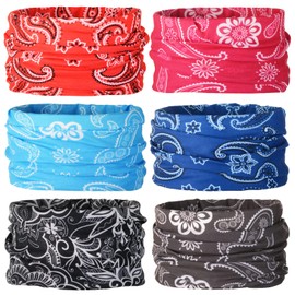 Neck Gaiter for Men Women Headwear Bandana Head Wrap Face Scarf Mask Cover Warmer Balaclava-Seamless & Versatile (A-Classic Paisley Series)
