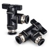 Bwintech Pack of 2 4 mm Pneumatic Ball Valve Push-to-Connect