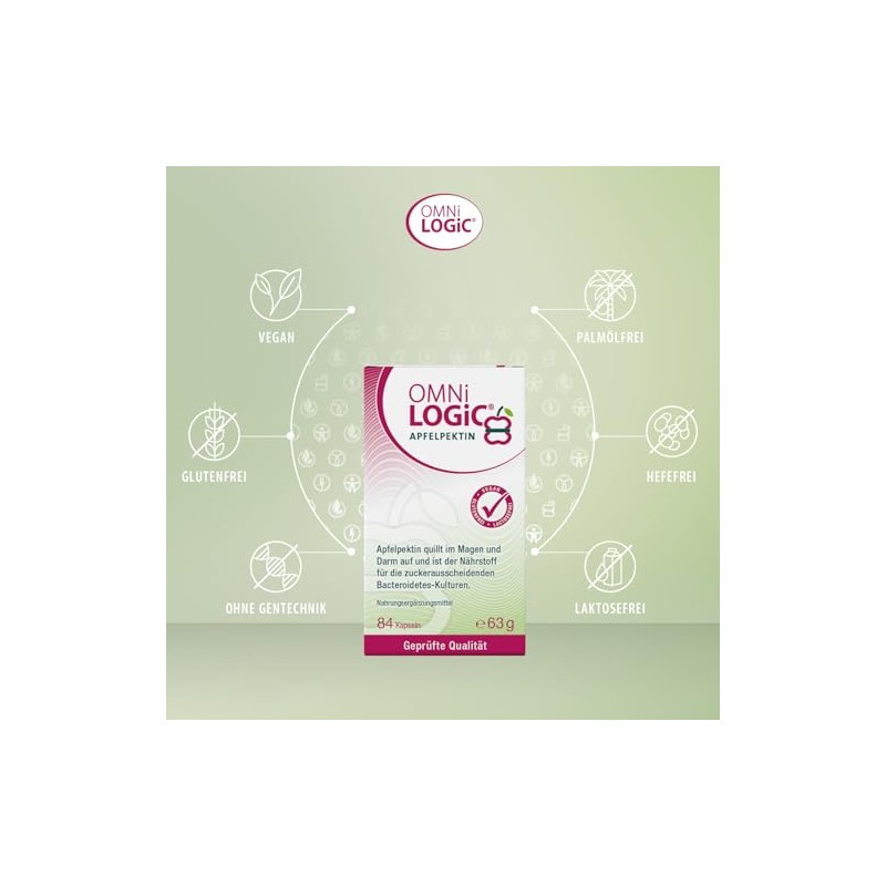Omni Logic Apfelpektin, 180 Capsules