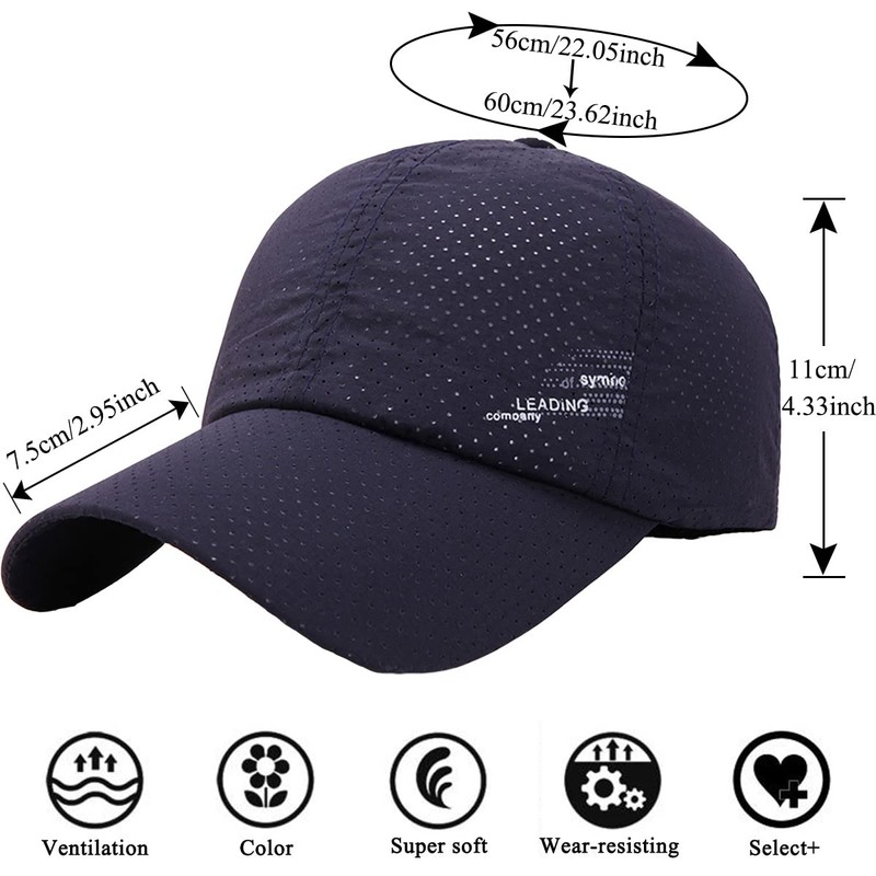 DURINM Baseball Cap Unisex Classic Mesh Baseball Cap Men's Breathable