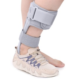 Medical AFO Foot Drop Brace - Drop Foot Braces for Walking - AFO Brace Walking with Shoe - Ankle Foot Orthosis for Stroke - Drop Foot Stabilizer Support for Men & Women Medium-Left (Comfort)