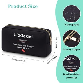 Inspirational Gifts for Black Women Gifts Makeup Bag Gifts for Black Woman Motivational Gifts for Women Her Travel Cosmetic Bag Inspirational Gifts Mother's Day Birthday Gifts for Mom Aunt