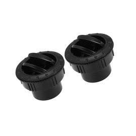 Partuto Air Conditioning Vent Outlet 60mm Rotatable Round A/C Air Outlet Vent for RV Bus Boat Yacht Black (Set of 2) Replacement