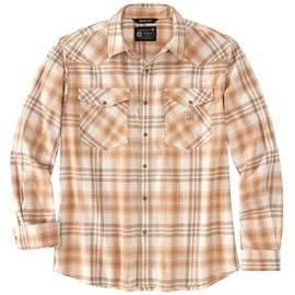 Carhartt Men's 106430 Montana Rugged Flex Relaxed Fit Lightweight Long-Sleeve S - 4X-Large Regular - Hickory Nut