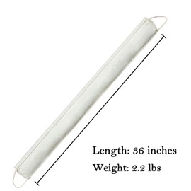 Sunolga 36 Inch Heavy Duty Door Draft Stopper, Sturdy Linen Sound Proof Draft Guard for Doors and Windows, Easy Install Under Door Noise Air Stopper for Gaps Up to 3 Inch, Beige