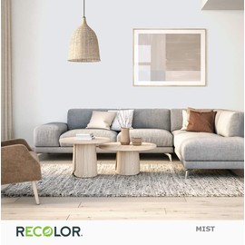 RECOLOR Eco-Friendly Interior Premium Latex Paint for Walls, Furniture and Rooms w/Eggshell Finish, 1 Quart, Mist